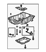 12676336 - Engine: Oil Pan for Buick: Envision, LaCrosse, Regal, Regal Sportback, Regal TourX | Cadillac: ATS, CT6, CTS | Chevrolet: Blazer, Camaro, Equinox, Impala, Malibu, Malibu Limited, Traverse | GMC: Acadia, Terrain Image
