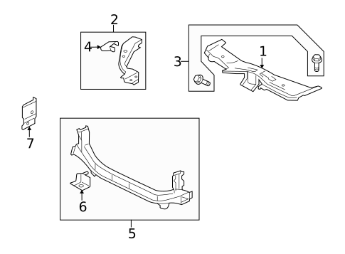 Radiator Support for 2009 Mitsubishi Lancer #0