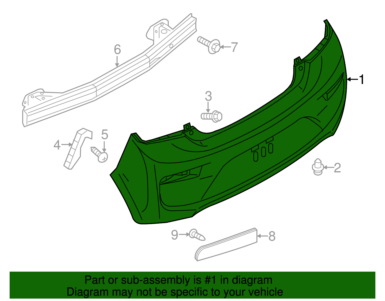 2017-2020 Mitsubishi Mirage Bumper Cover 6410C972 | OEM