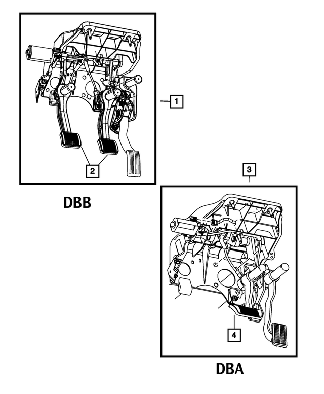 68055418AC - Brakes: Adjustable Pedal Assembly for Mopar Image