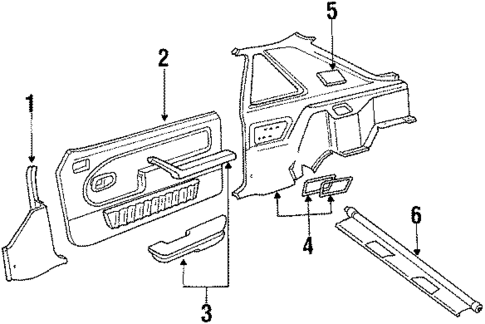 Interior Trim for 1986 Ford Mustang #0