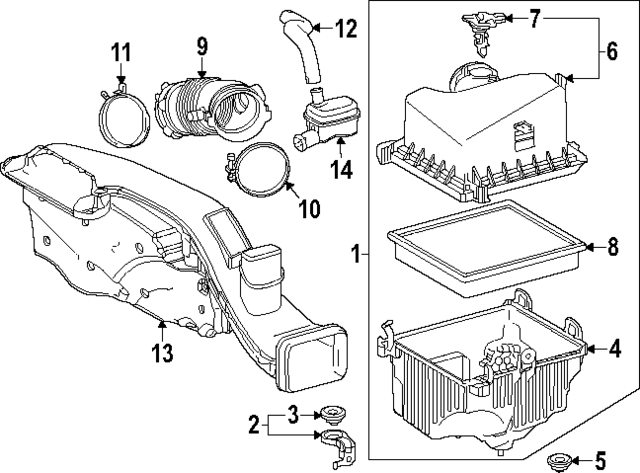 17700F0380 - : Air Filter and Housing Assembly for Lexus Image