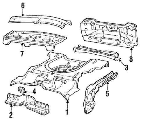 Rear Body for 1990 Chevrolet Beretta #0