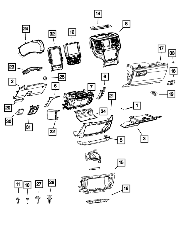4685164 - Interior Trim: Glove Box Lamp Hole Cover for Mopar Image image