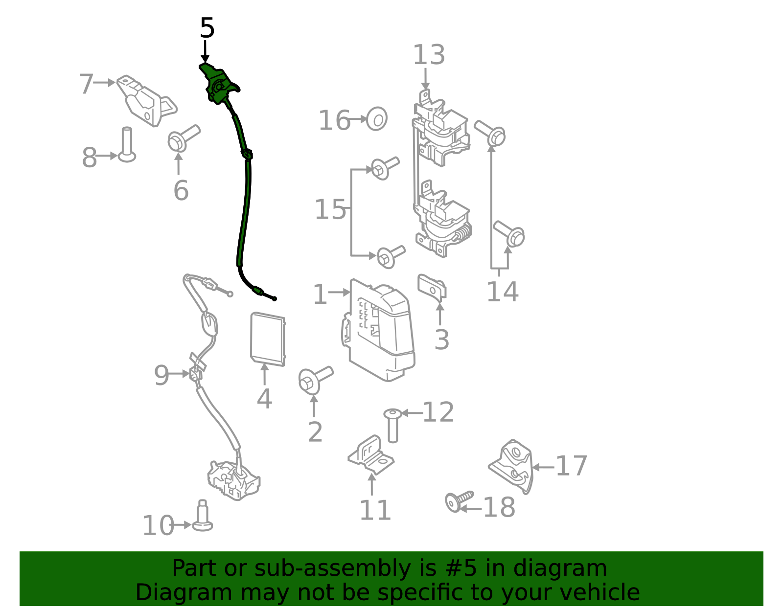 2017-2022 Ford | Upper Latch | HC3Z-28264A00-B | Walls' Ford Parts
