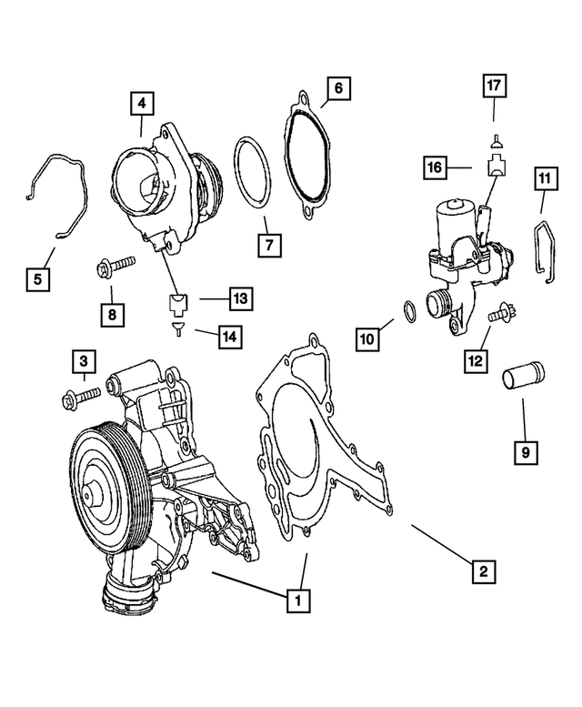 68084803AA - Cooling: Water Pump for Mopar Image