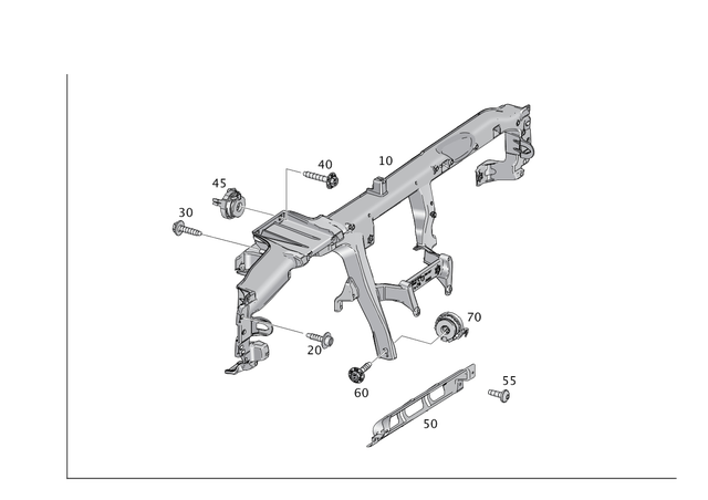 1666800455 - Front-End Assembly, Front Panel: Crossmember for Mercedes-Benz: GL350, GL450, GL550, GL63 AMG, GLE300d, GLE350, GLE400, GLE43 AMG, GLE450 AMG, GLE550e, GLE63 AMG, GLE63 AMG S, GLS350d, GLS450, GLS550, GLS63 AMG, ML250, ML350, ML400, ML550, ML63 AMG Image image