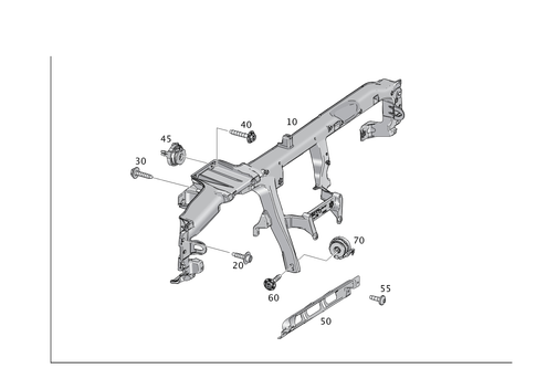 Crossmember Under Instrument Panel for 2018 Mercedes-Benz GLS450 #0