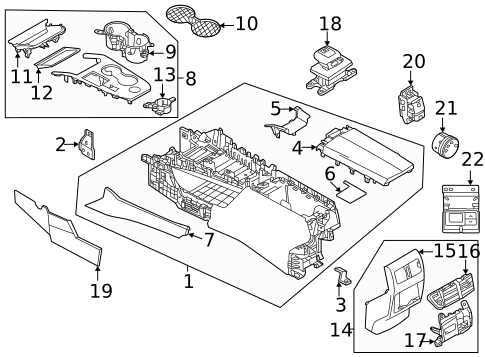 Center Console for 2023 Nissan Rogue #1