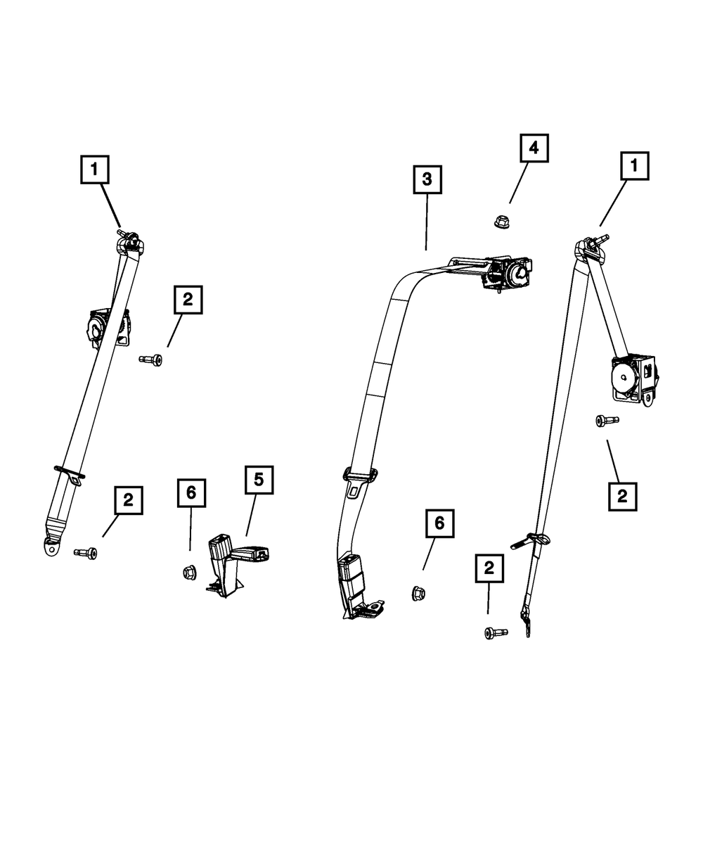 1hz141t5ae - Buckle Assembly-S/Belt Buckle Assembly - 2014 Dodge ...