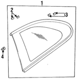 MB882463 - Body: Quarter Glass for Dodge: Avenger Image
