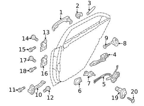 Rear Door for 2012 Hyundai Elantra #1