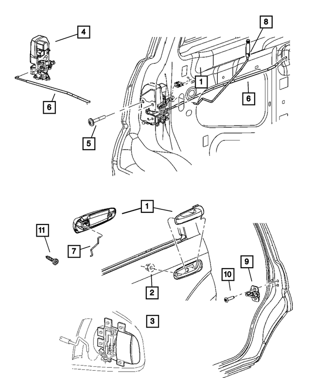 5JD451D5AD - Doors and Related Parts: Inside Release Handle, Left for Mopar Image image