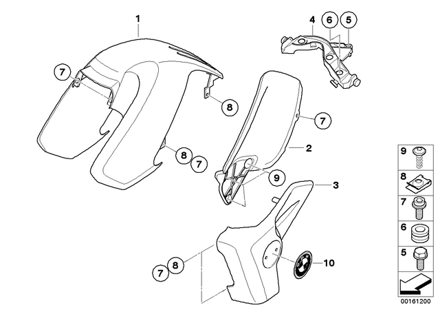 46637696825 - : Bracket For Side Trim Panel for BMW-Motorrad Image
