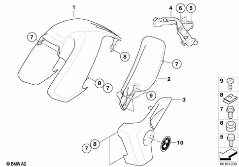 Motorcycle Trim Section, Windshield for 2008 BMW-Motorrad G 650 Xcountry #0