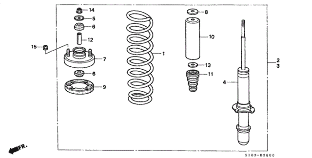 Front Shock Absorber for 1997 Honda CR-V #0