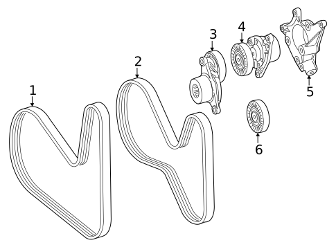 Accessory Drive Belt System Components for 2025 Mercedes-Benz AMG GT 63 Pro #0
