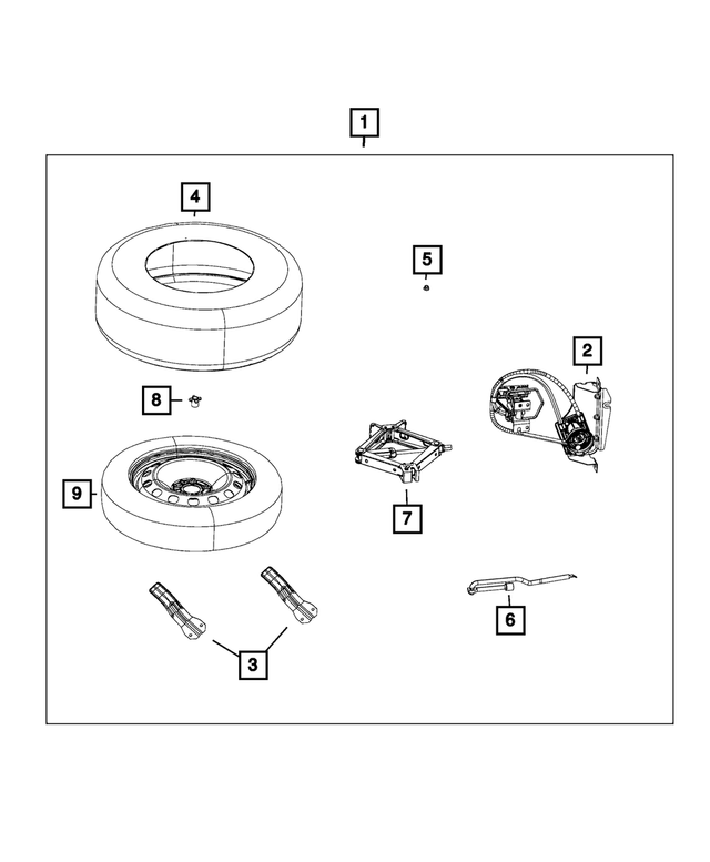 68202009AA - Mopar Accessories - Component Parts: Spare Wheel for Mopar Image image