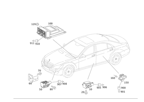 Belt Locking Retractor, Airbag and Sidebag for 2003 Mercedes-Benz S500 #0