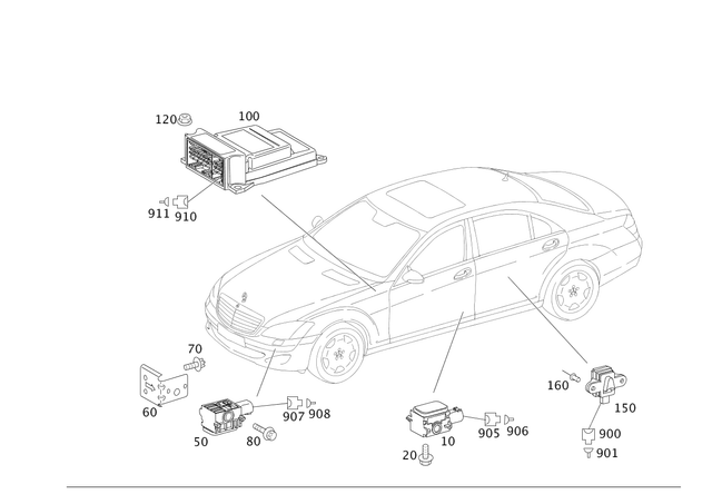 9905011 - Electrical System: Hexagon Head Screw for Mercedes-Benz: 250, 300S, CL550, CL600, CL63 AMG, CL65 AMG, S350, S400, S500, S550, S600, S63 AMG Image image