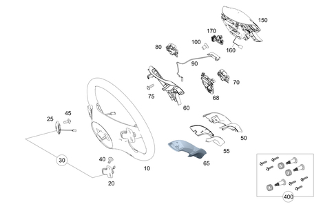 Steering Wheel and Steering Wheel Lock for 2008 Mercedes-Benz SLK55 AMG #0