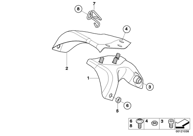 31427661533 - : Brake Pipe Bracket for BMW-Motorrad Image