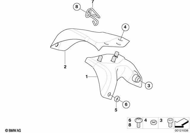 31427661533 - : Brake Pipe Bracket for BMW-Motorrad Image