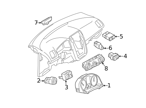 Instrument Panel for 2015 Volkswagen Eos #1