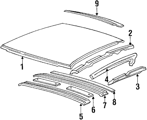Roof & Components for 1987 Chevrolet Beretta #0