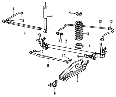 Rear Axle for 1986 Saab 9000 #0