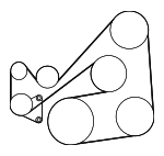 L3K915909A - : Serpentine Belt for Mazda: 3, 6 Image