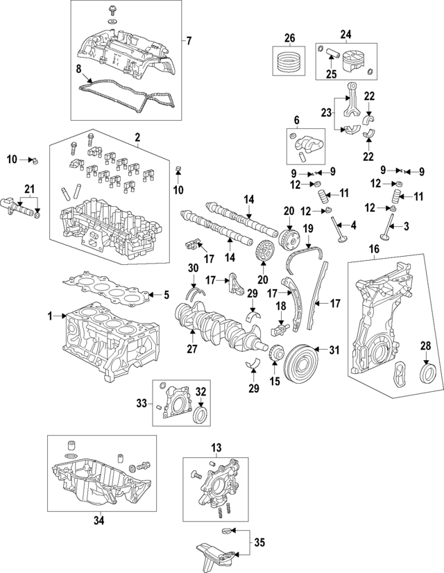 1100059B010 - Engine: Cylinder Block for Acura Image
