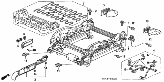 Front Seat Components (R.) (4Way Power Seat) for 2005 Acura TSX #0