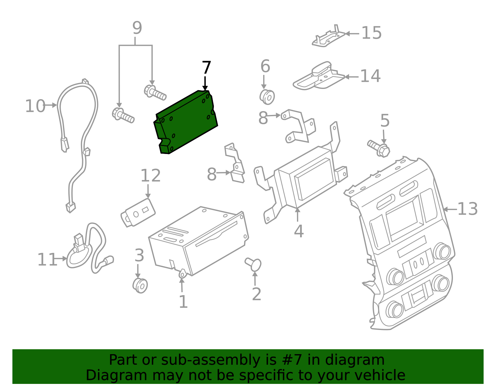 Genuine OEM Ford Part - GPS Navigation Control Module FL3Z-14D212-RB ...