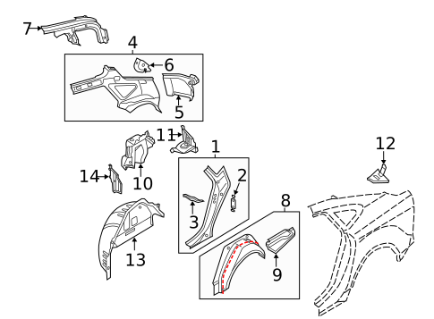 Inner Structure for 2014 Audi A7 Quattro #0