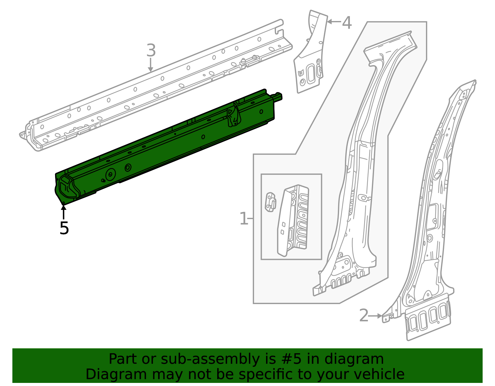2021-2023 Chevrolet Trailblazer Driver Side Rocker Inner Panel 60005123 ...