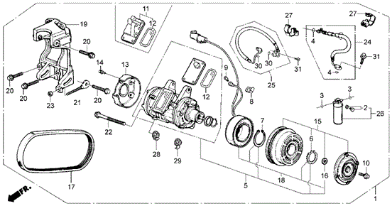 A/C Compressor Kit (Denso) for 1987 Honda Accord #0