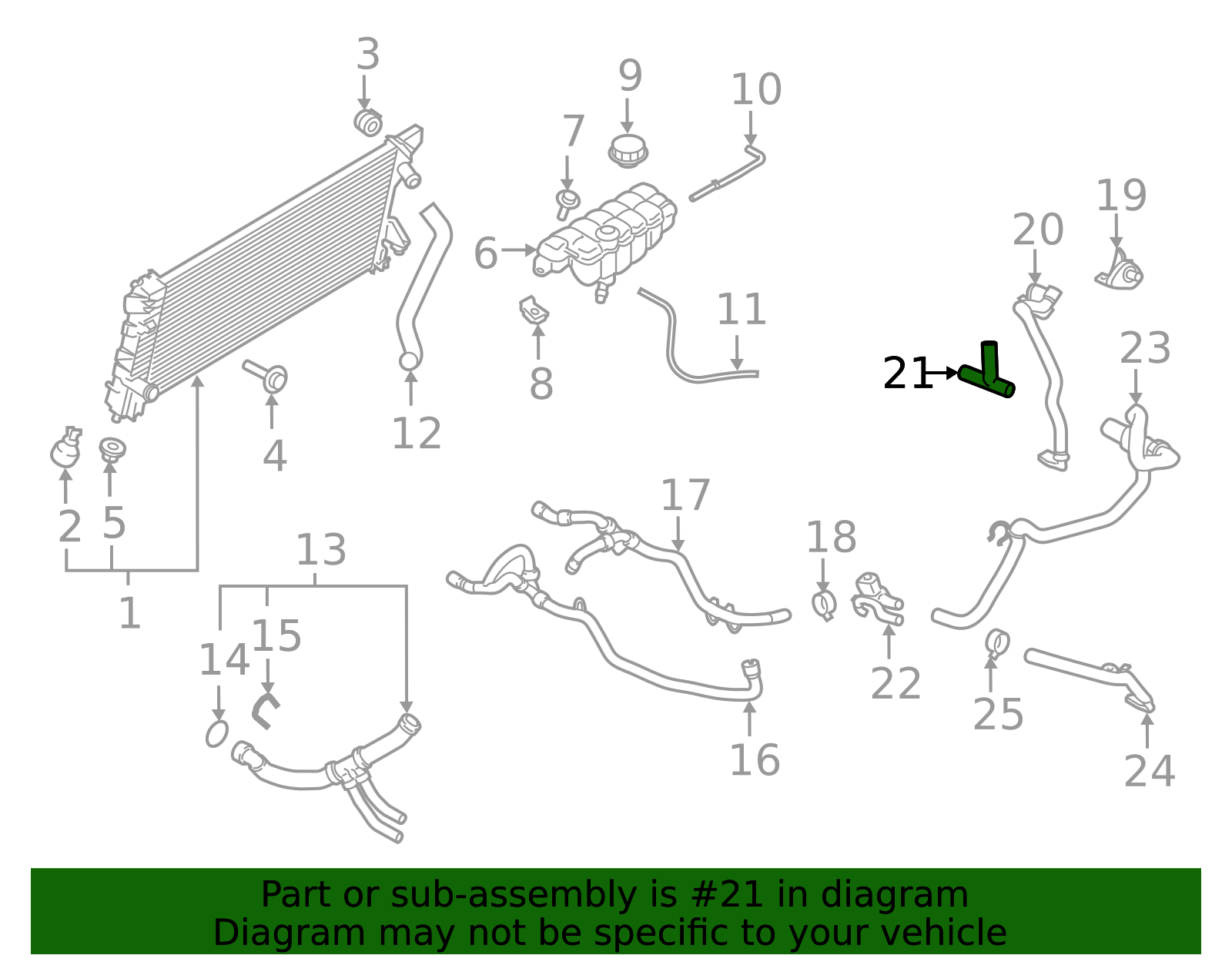 8a577a Range Rover 2017-2024 Ford Engine Coolant Hose HL3Z-8A577-A | OEM Parts Online