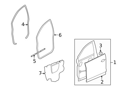 Door & Components for 2008 Saturn Vue #4