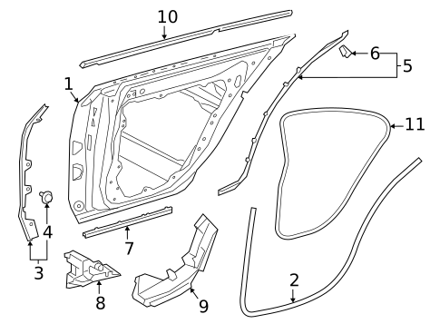 Door & Components for 2019 Mercedes-Benz AMG GT 63 #1