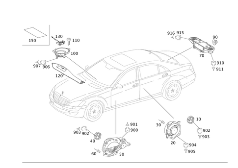 Loudspeaker for 1996 Mercedes-Benz S500 #0