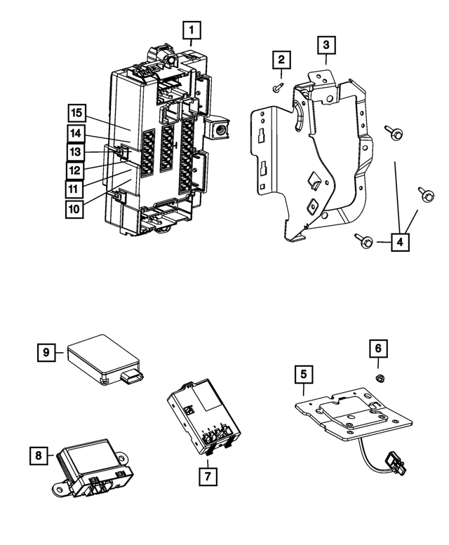 68148668AD - Electrical: Body Control Module Bracket for Mopar Image