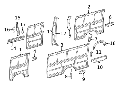 Inner Structure & Rails for 2003 Dodge Sprinter 2500 #0