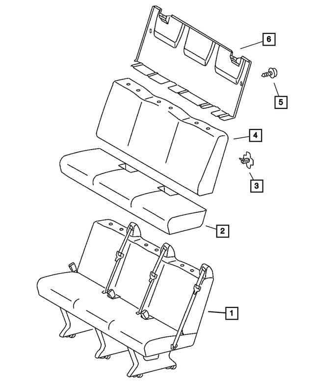 5134614AA - Interior Trim: Rear Seat Cushion for Mopar Image
