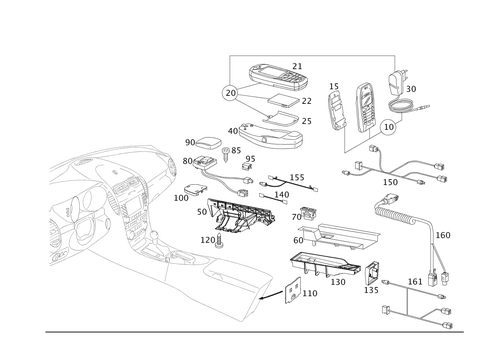 Car Phone, Voice Control System and Distress Call for 2007 Mercedes-Benz SLK280 #0