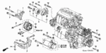 11950RAAA00 - Engine: Stiffener, Engine for Acura: TSX Image