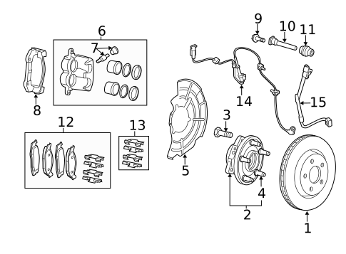 Front Brakes for 2014 Jeep Grand Cherokee #1