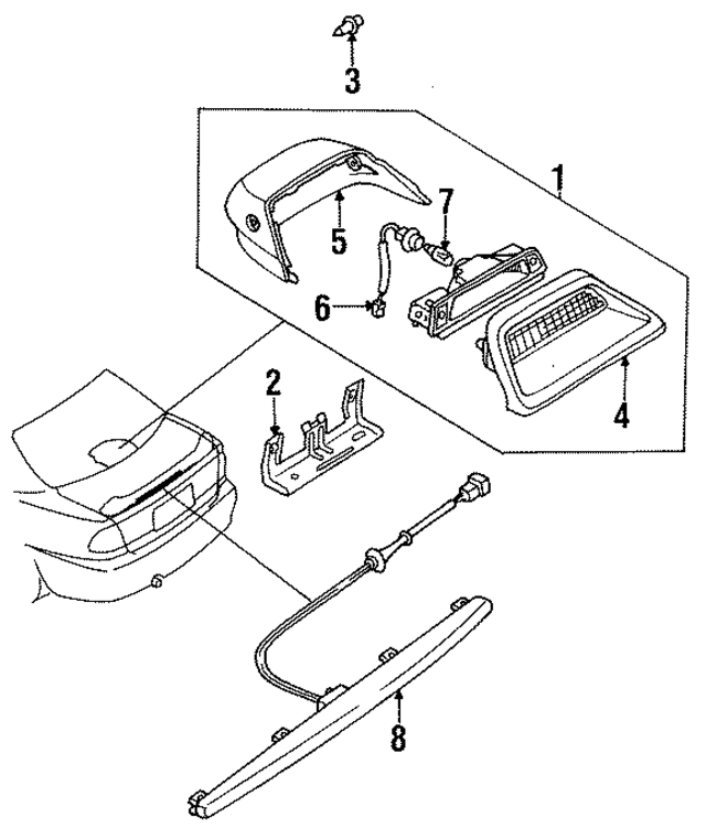 B16A51580C09 - : High Mount Lamp for Mazda Image