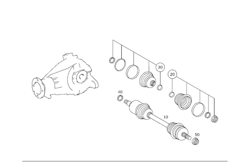 Axle Shaft for 1999 Mercedes-Benz ML320 #0