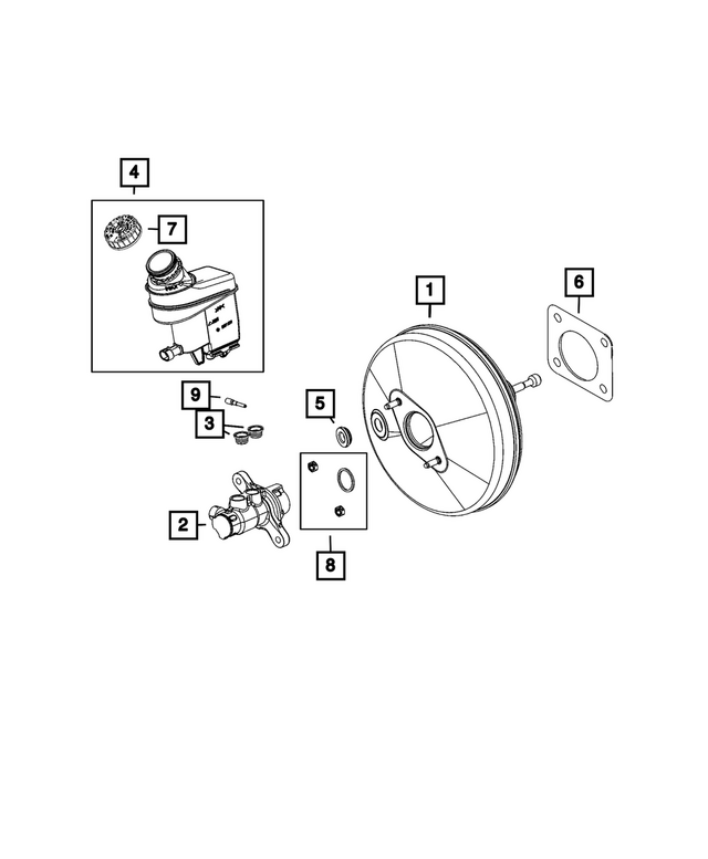 68546726AA - Brakes: Power Brake Booster for Mopar Image